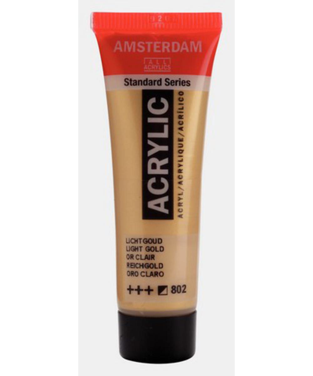 Amsterdam, Acrylic, Art & School, Paint, 20ml, 974510, Light Gold
